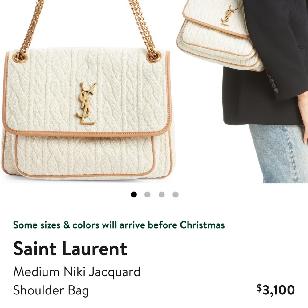 NWT Saint Laurent
Medium Niki Jacquard
